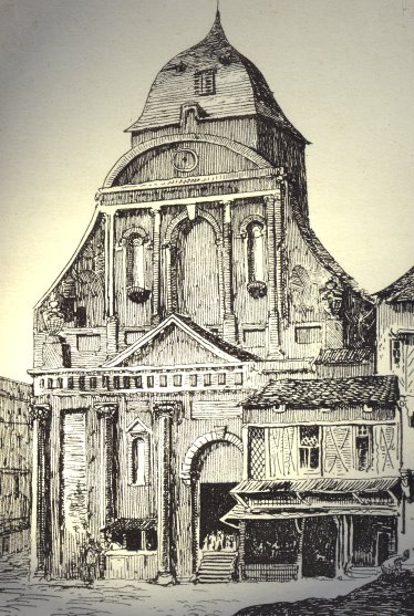 Nantes Sainte Croix Kirche anfang de 19. JH