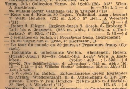 Hinrichs 1912: Verneausgaben