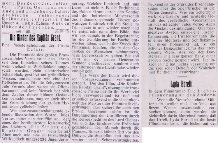 zeitgenssische Filmkritik 1914