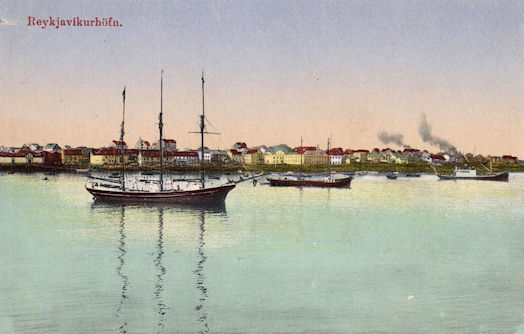 Hafen von Reykjavik um 1900