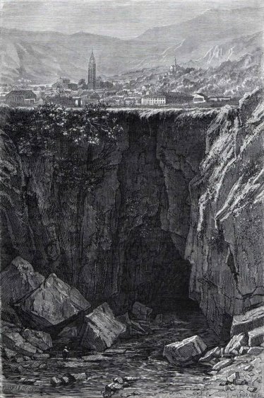 Pazin Foiba vor Verne 1874